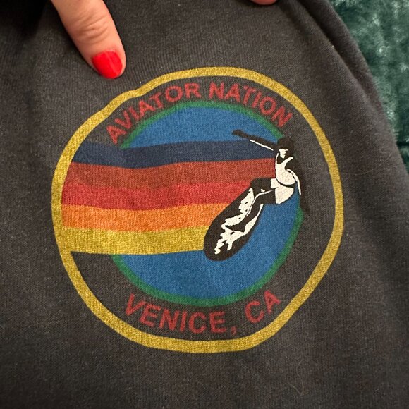 AVIATOR NATION SWEATPANTS - CHARCOAL - SMALL - NWT - Picture 2 of 6